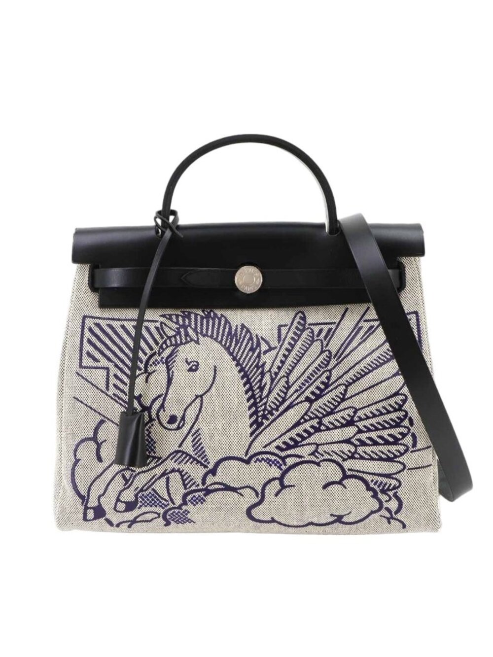 Hermes Herbag Zip 31 Pegasus Pop 2-Way Bag Toile